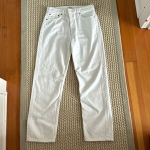 Never worn Agolde white pinch waist jeans